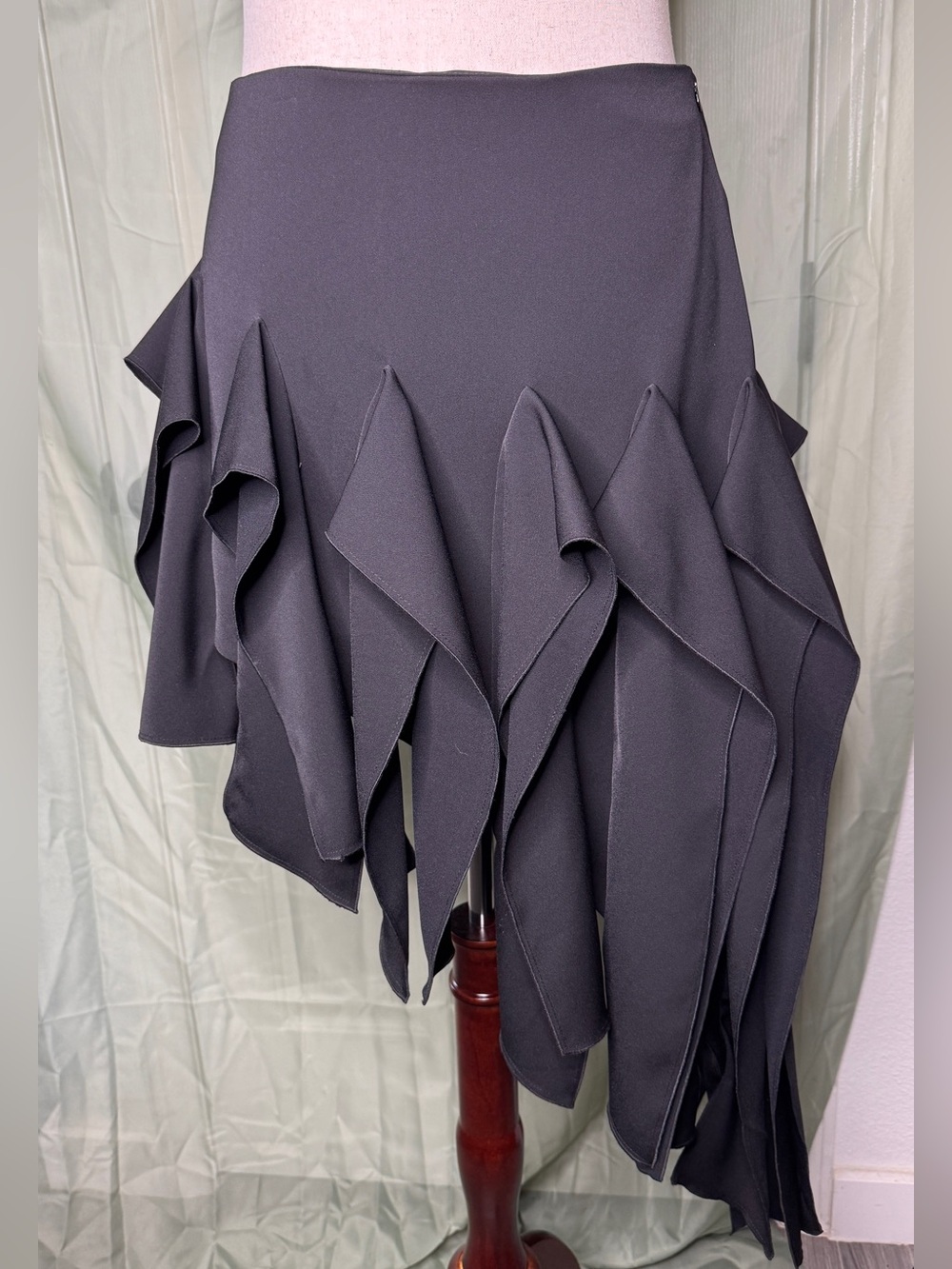 Zara ZW Collection Asymmetric Ruffled Skirt